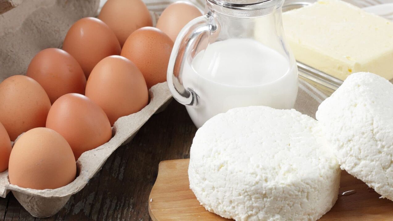 ovos e produtos lácteos para a potencia